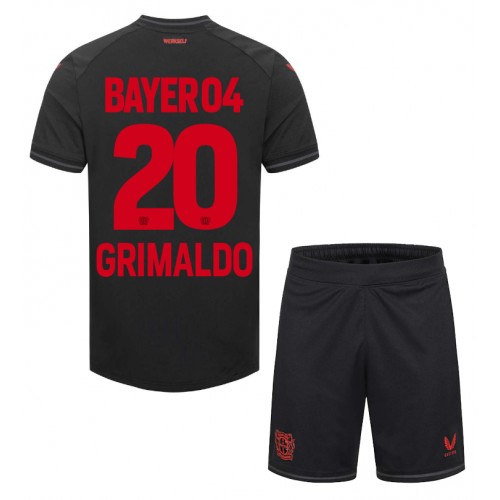 Bayer Leverkusen Alejandro Grimaldo #20 Domaci Dres za djecu 2023-24 Kratak Rukav (+ Kratke hlače)